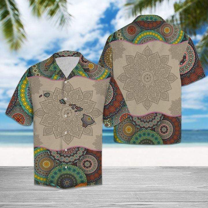 Felacia [Hawaii Shirt] Hawaiian Mandala Hawaii Shirts-ZX0288
